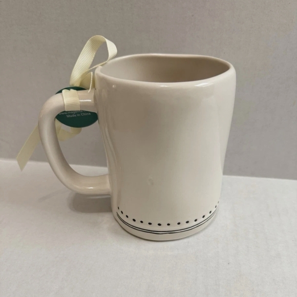 Rae Dunn “ Enjoy” Cherries Mug Red Cherry Bun Cream and Red - Picture 4 of 6